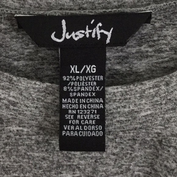 Justify XL New York City NYC Tee Heather Grey NWT - Picture 4 of 5